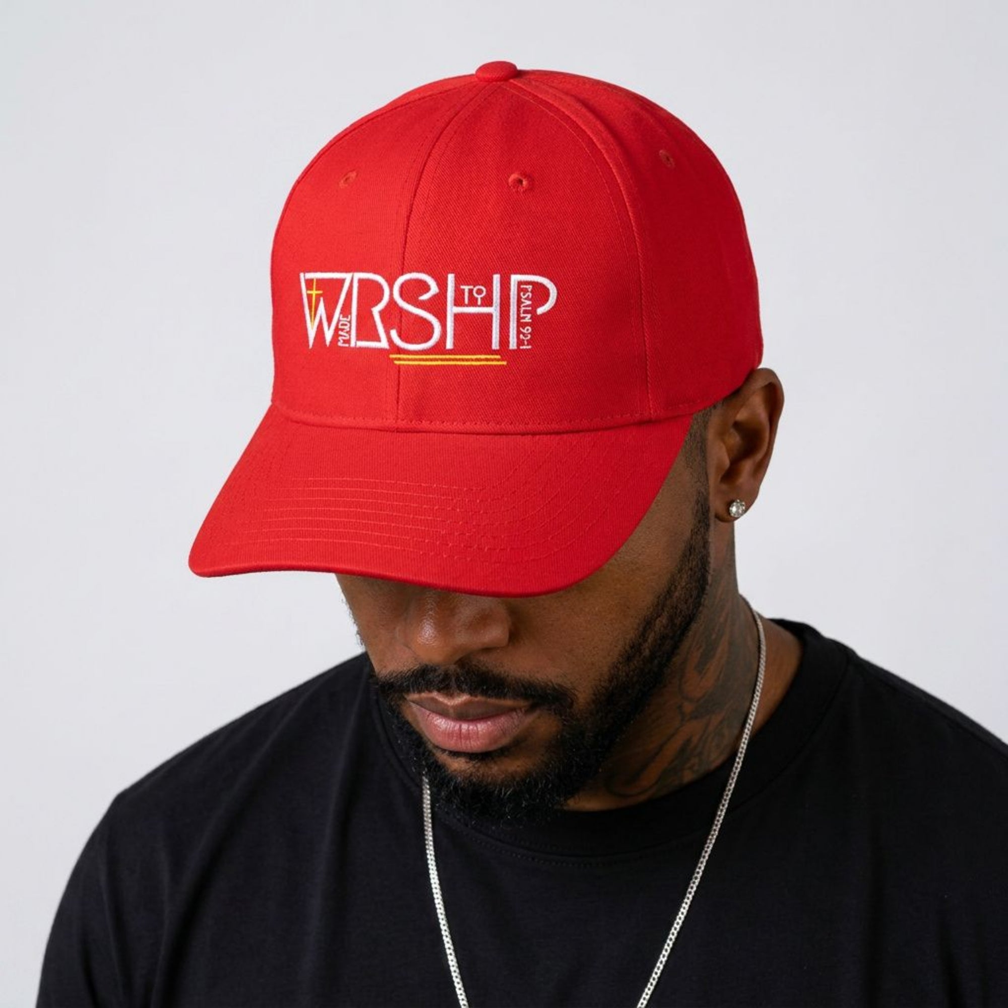 Made to Worship Christian Baseball Cap, Psalm 95:1 Faith Embroidered Hat