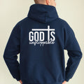 God Is Unstoppable Christian Hoodie, Bold Faith Back Design