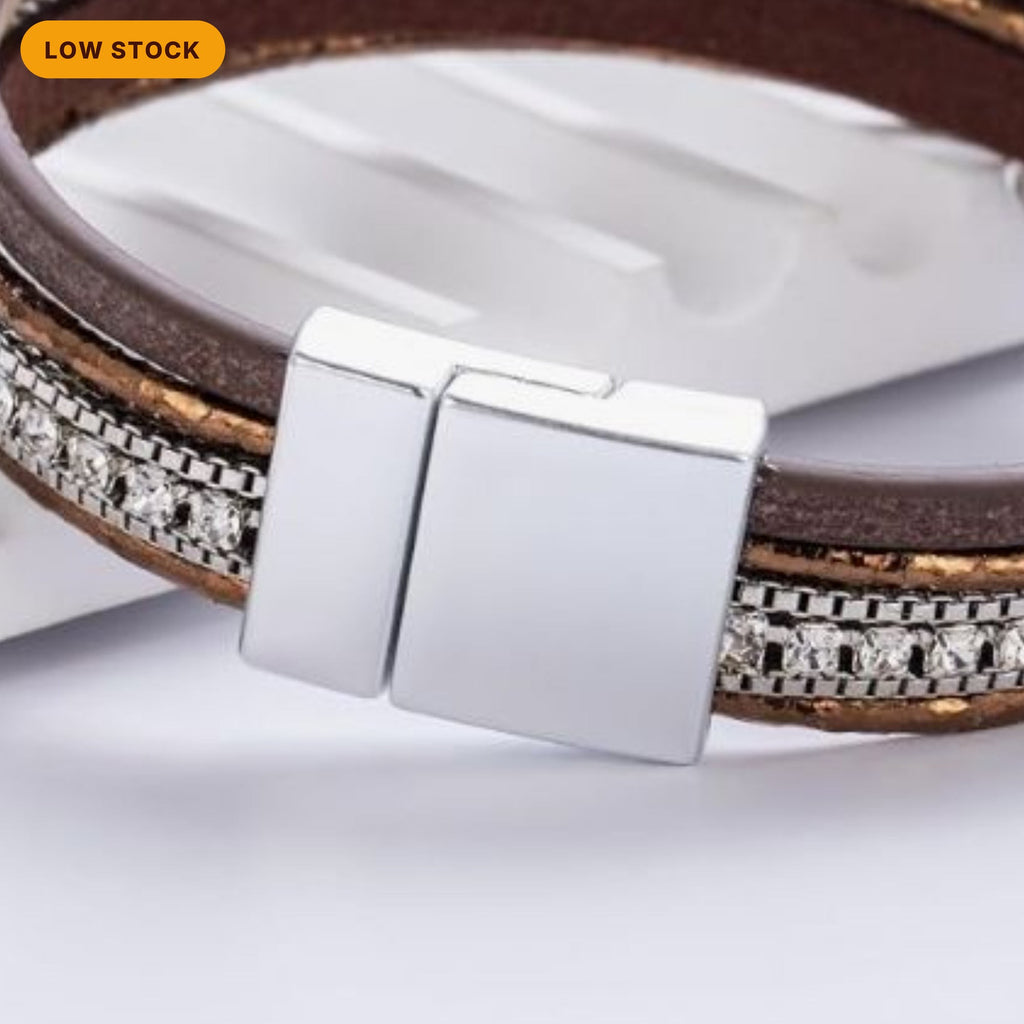 Blessed Cross Leather Bracelet, Christian Faith Wrap Bracelet