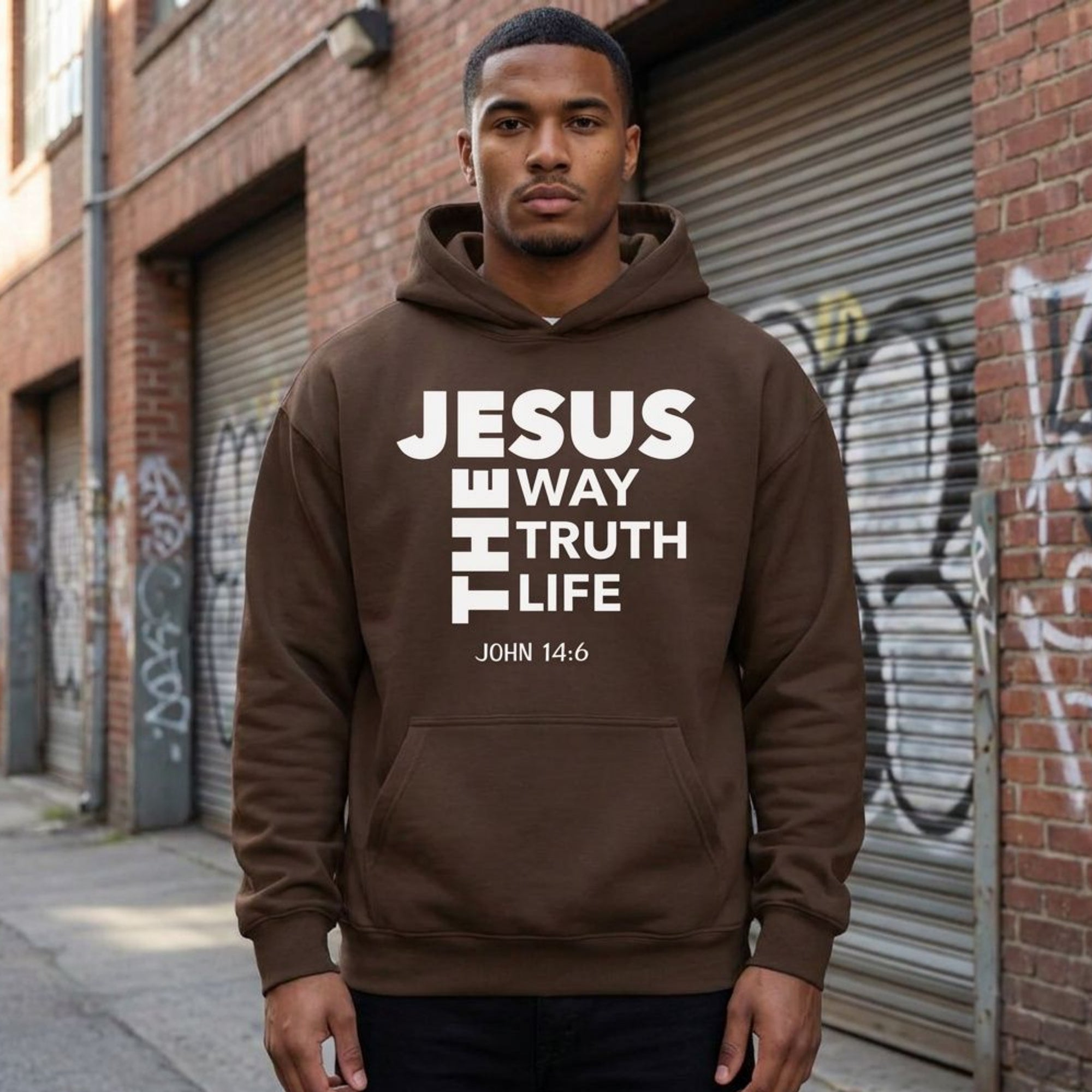 Jesus The Way The Truth The Life Pullover Hoodie, John 14:6 Christian Hoodie