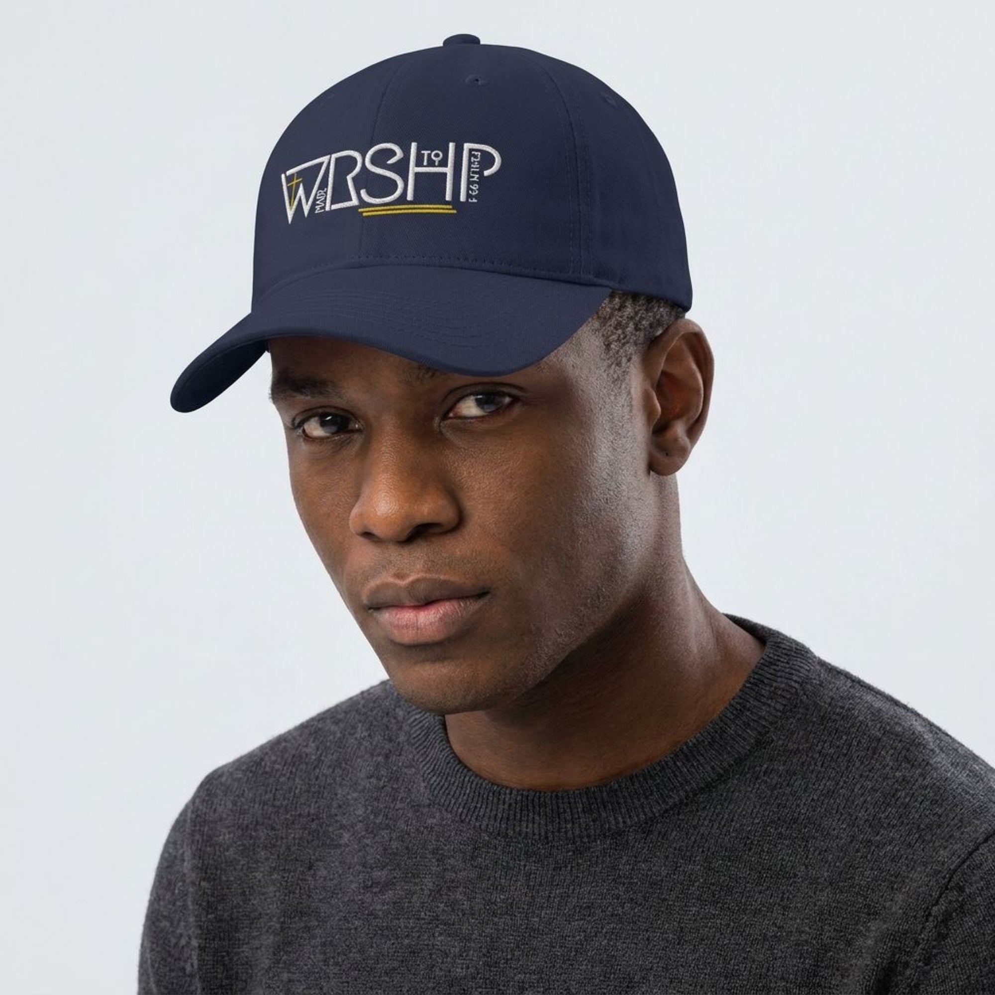 Made to Worship Christian Baseball Cap, Psalm 95:1 Faith Embroidered Hat
