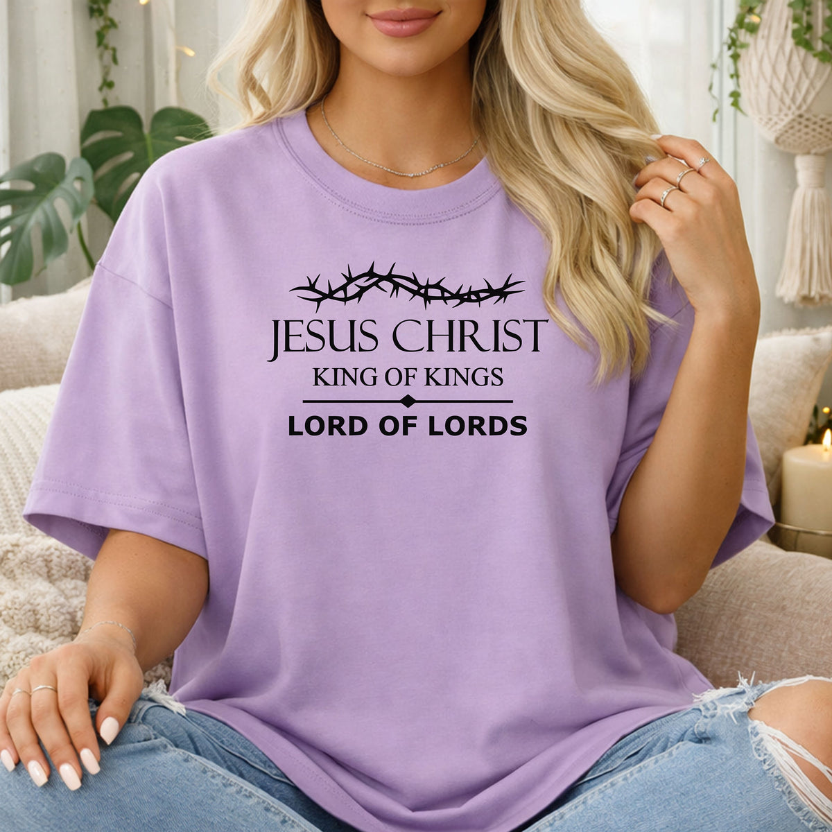 Jesus Christ King of Kings Lord of Lords T-Shirt |  Christian Faith Graphic Tee