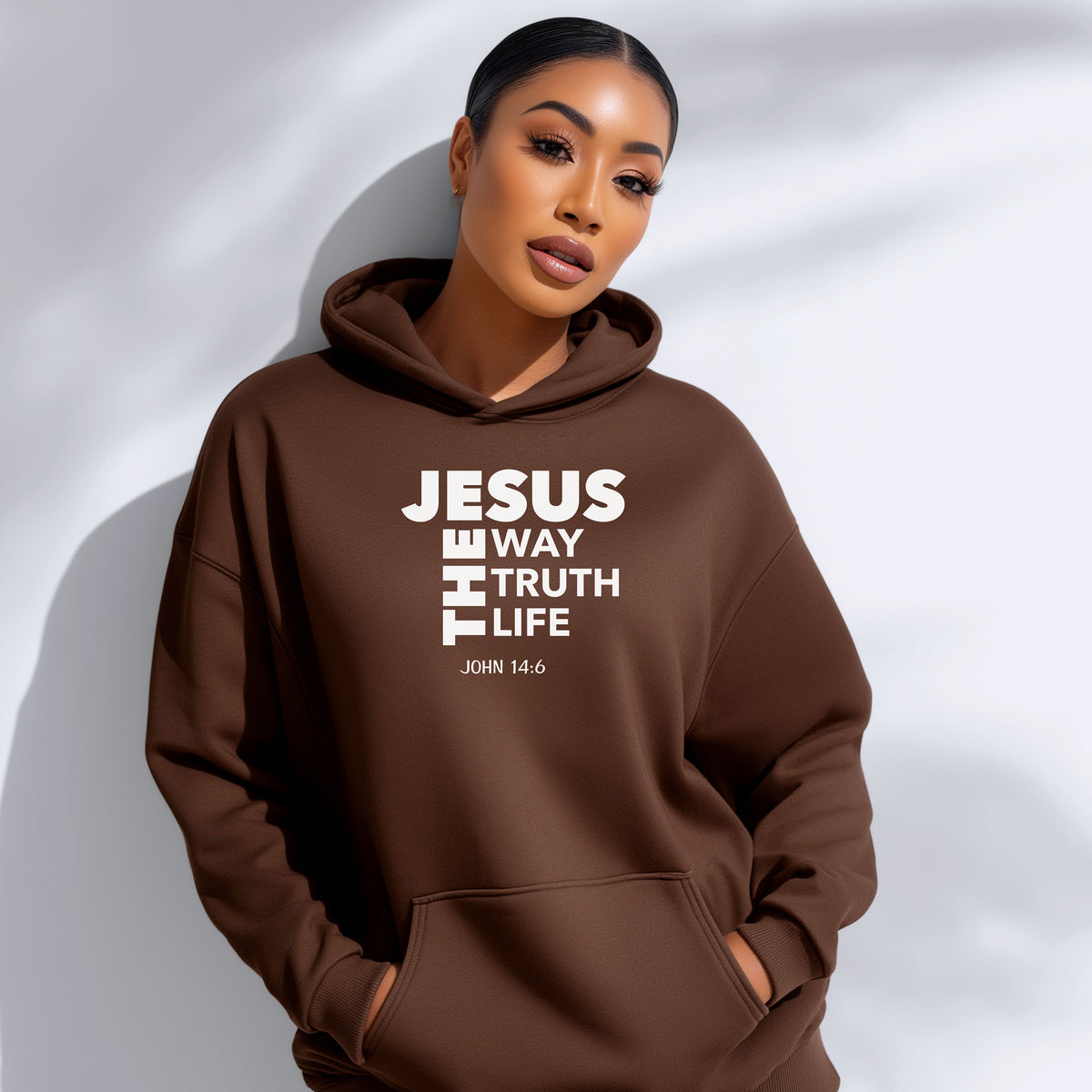 Jesus The Way The Truth The Life Pullover Hoodie, John 14:6 Christian Hoodie