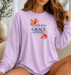 Leaves Fall, Grace Remains Hebrews 13:8 Christian Long Sleeve T-Shirt
