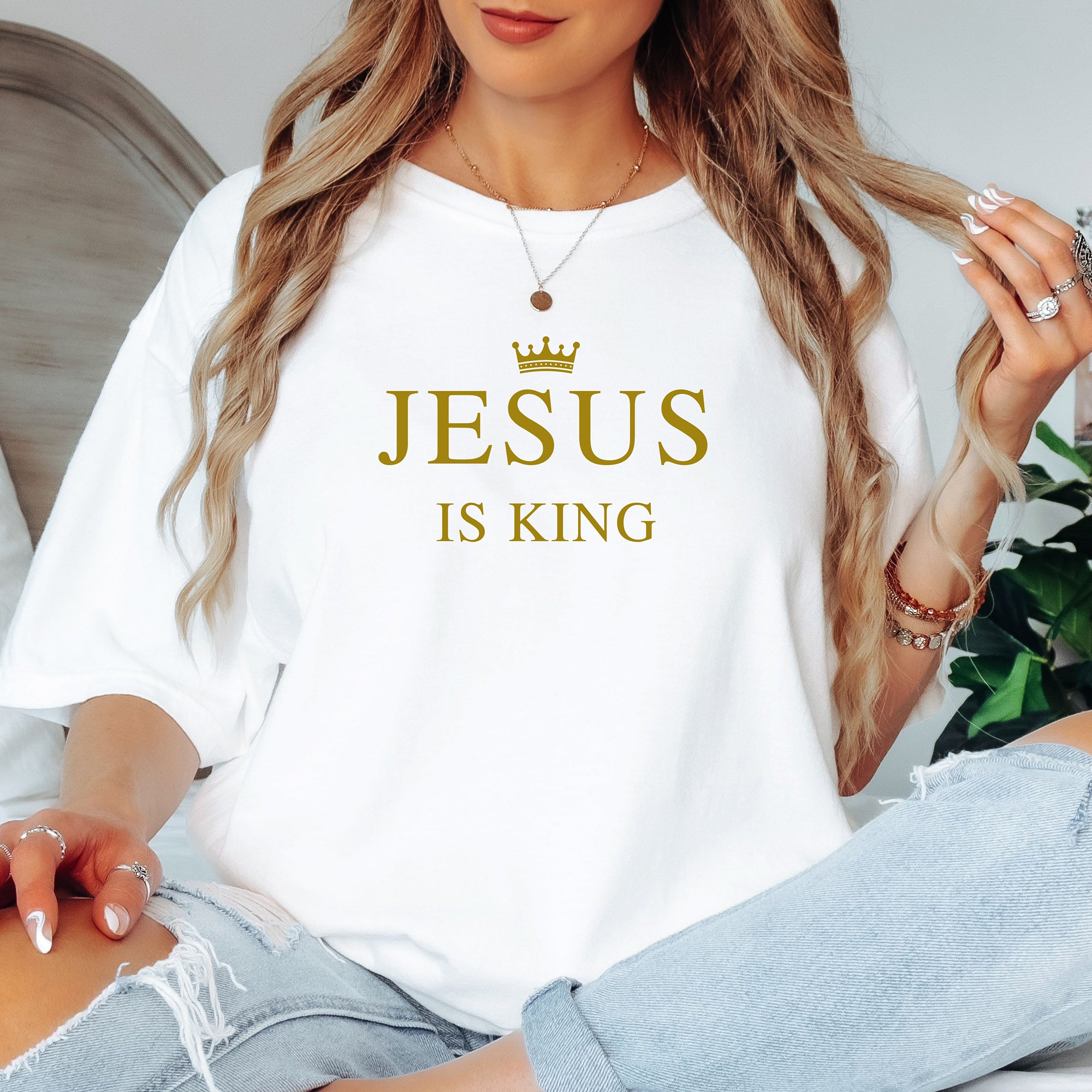 Jesus Is King Christian T-Shirt, Crown of Christ Tee