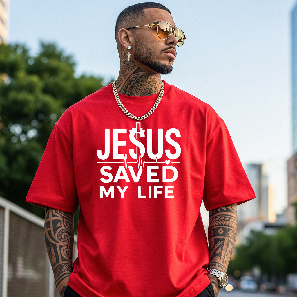 Jesus Saved My Life T-Shirt, Christian Cross Graphic Tee
