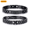 I Can Do All Things Through Christ Stainless Steel Bracelet, Philippians 4:13