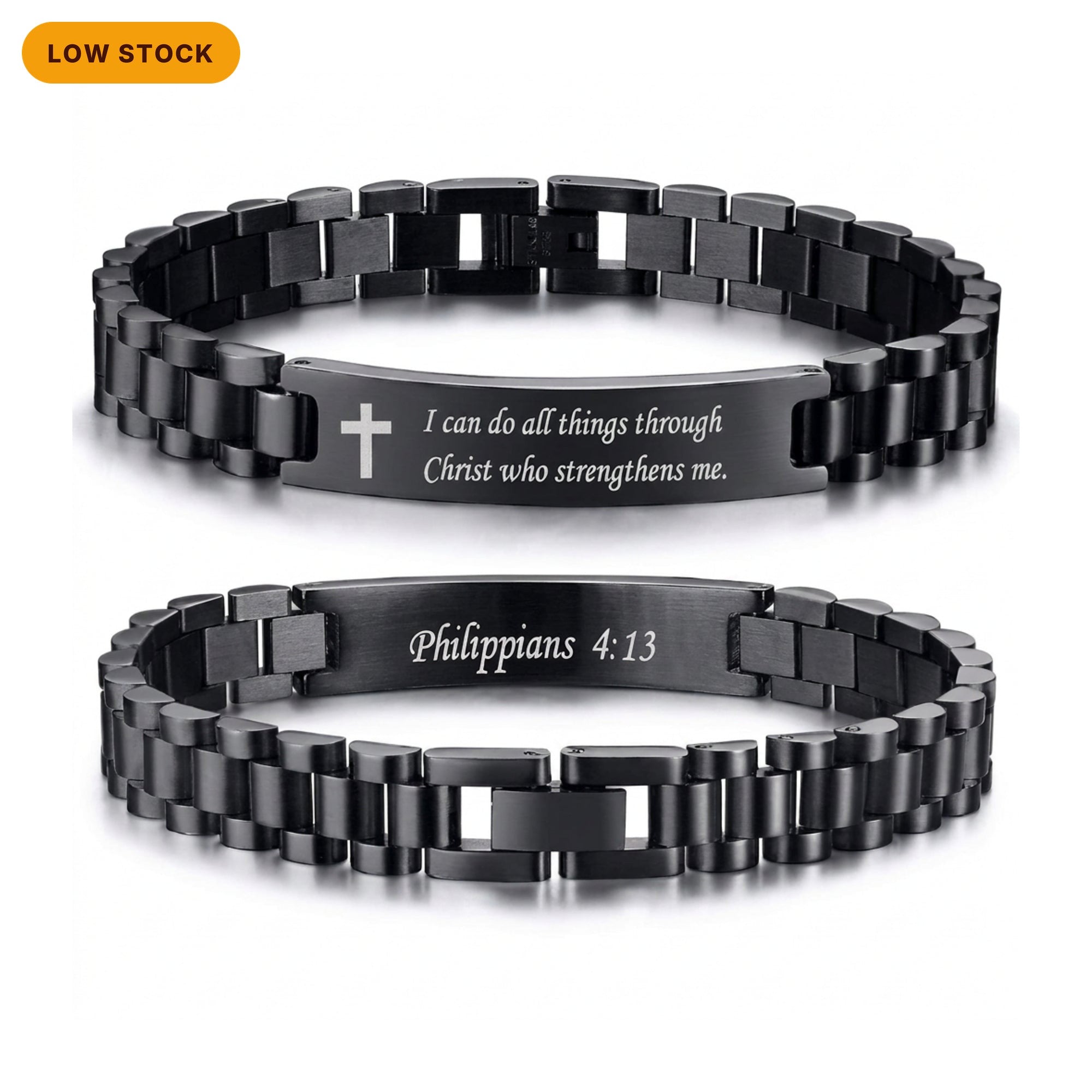 I Can Do All Things Through Christ Stainless Steel Bracelet, Philippians 4:13