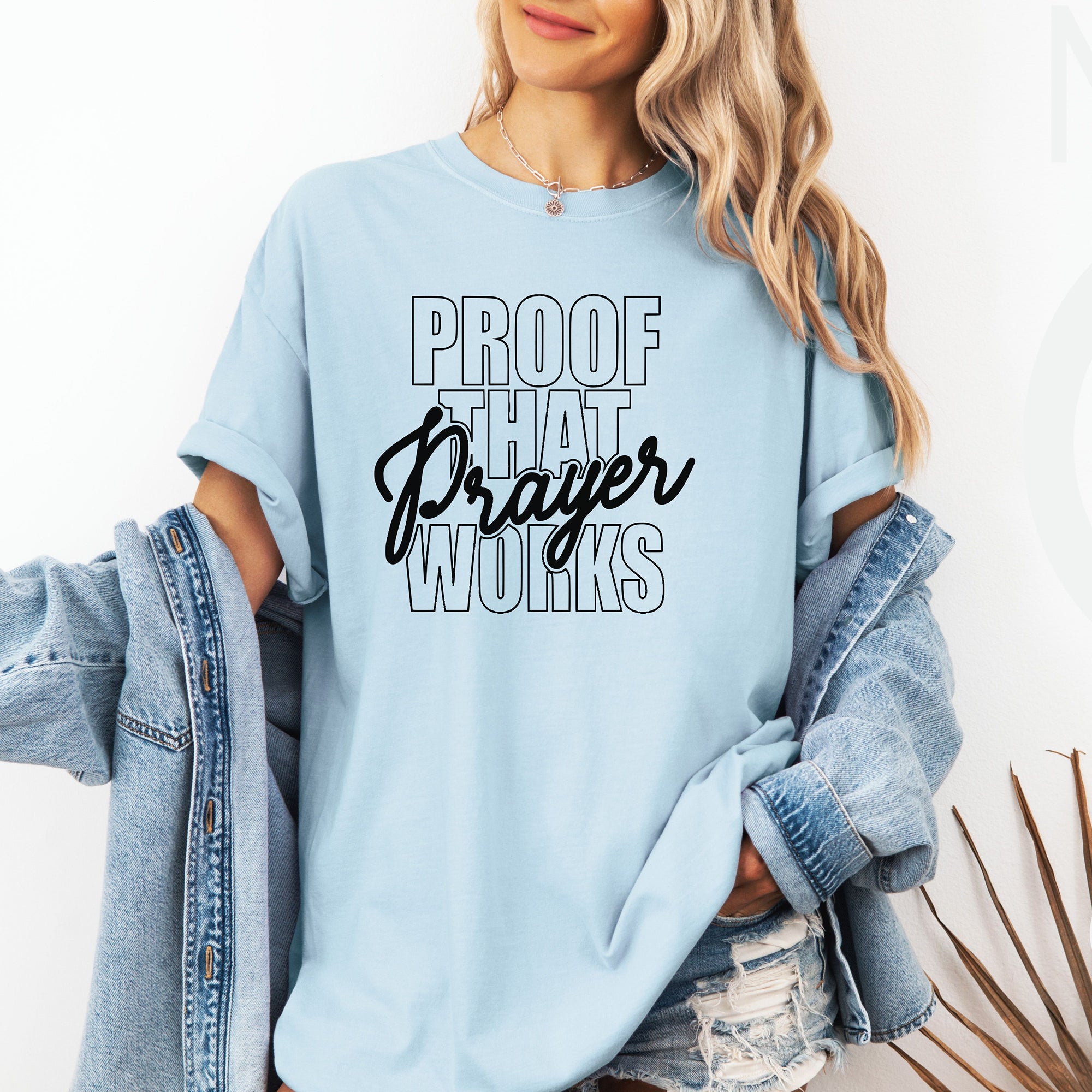 Proof That Prayer Works T-Shirt, Inspirational Faith Graphic Tee