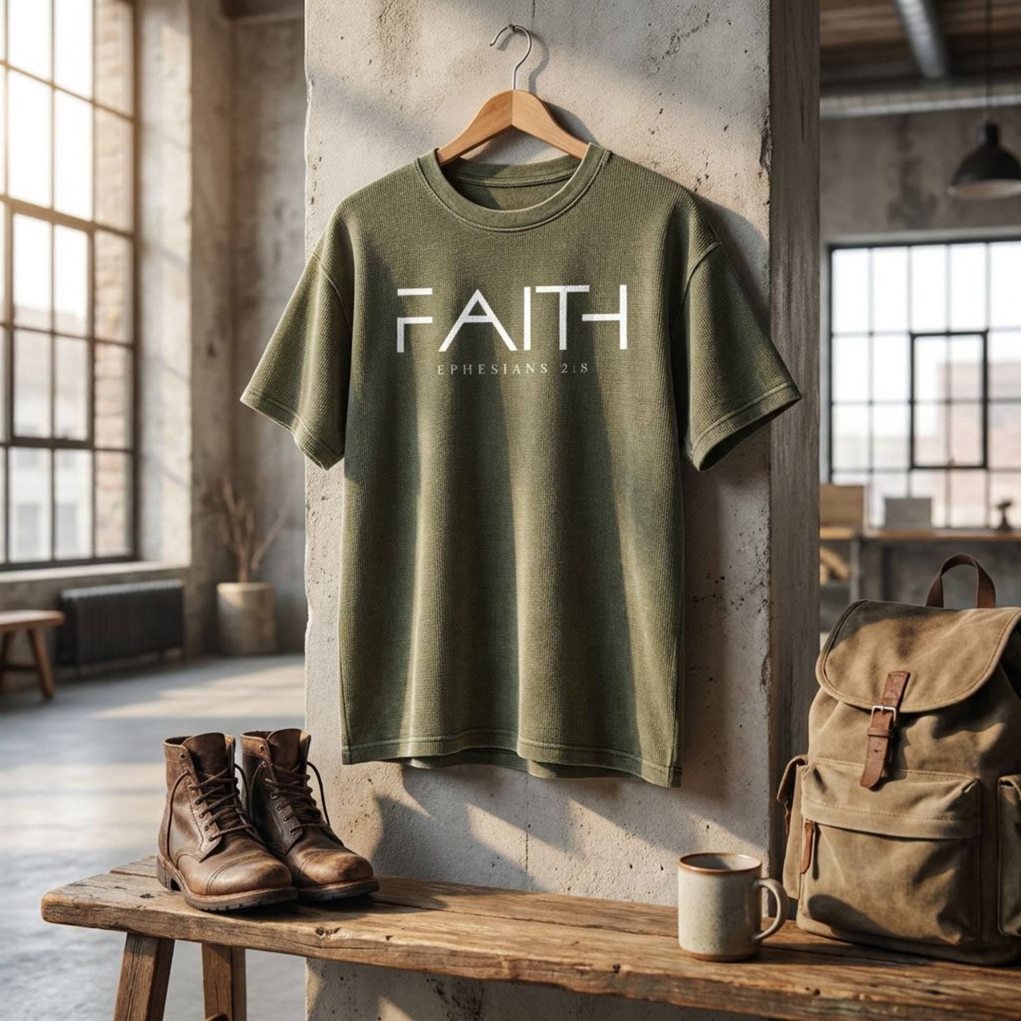 Mineral Wash Waffle Knit Shirt