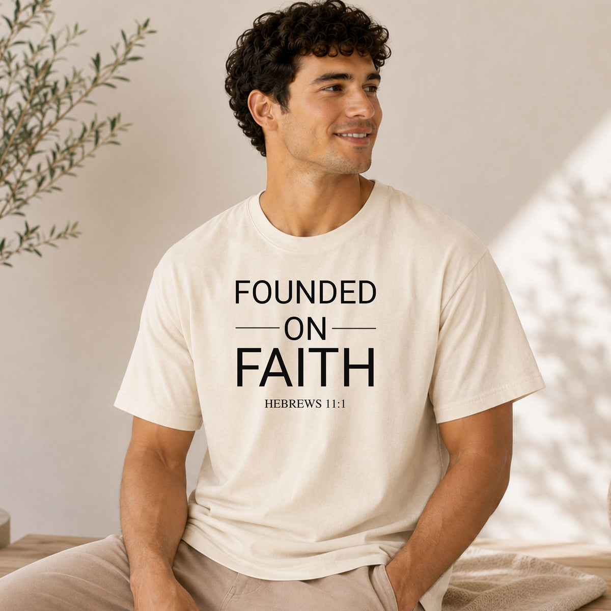 Founded on Faith Hebrews 11:1 T-Shirt