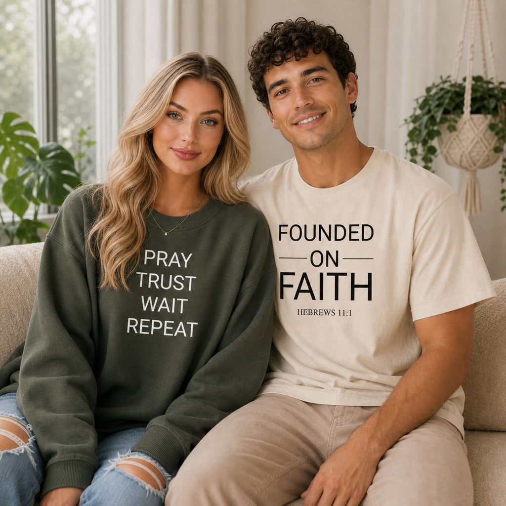 Founded on Faith Hebrews 11:1 T-Shirt