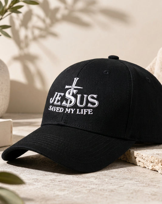 Jesus Saved My Life Cap, Inspirational Frame Cap