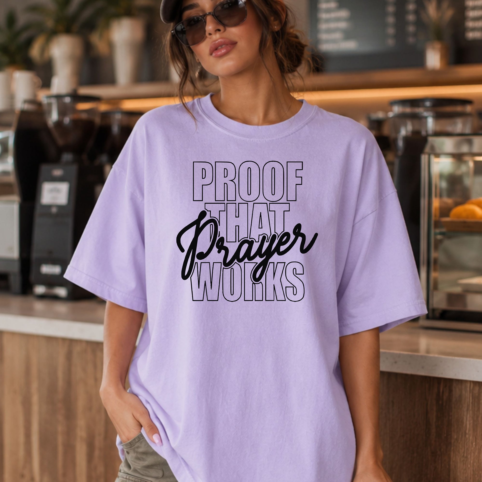 Proof That Prayer Works T-Shirt, Inspirational Faith Graphic Tee