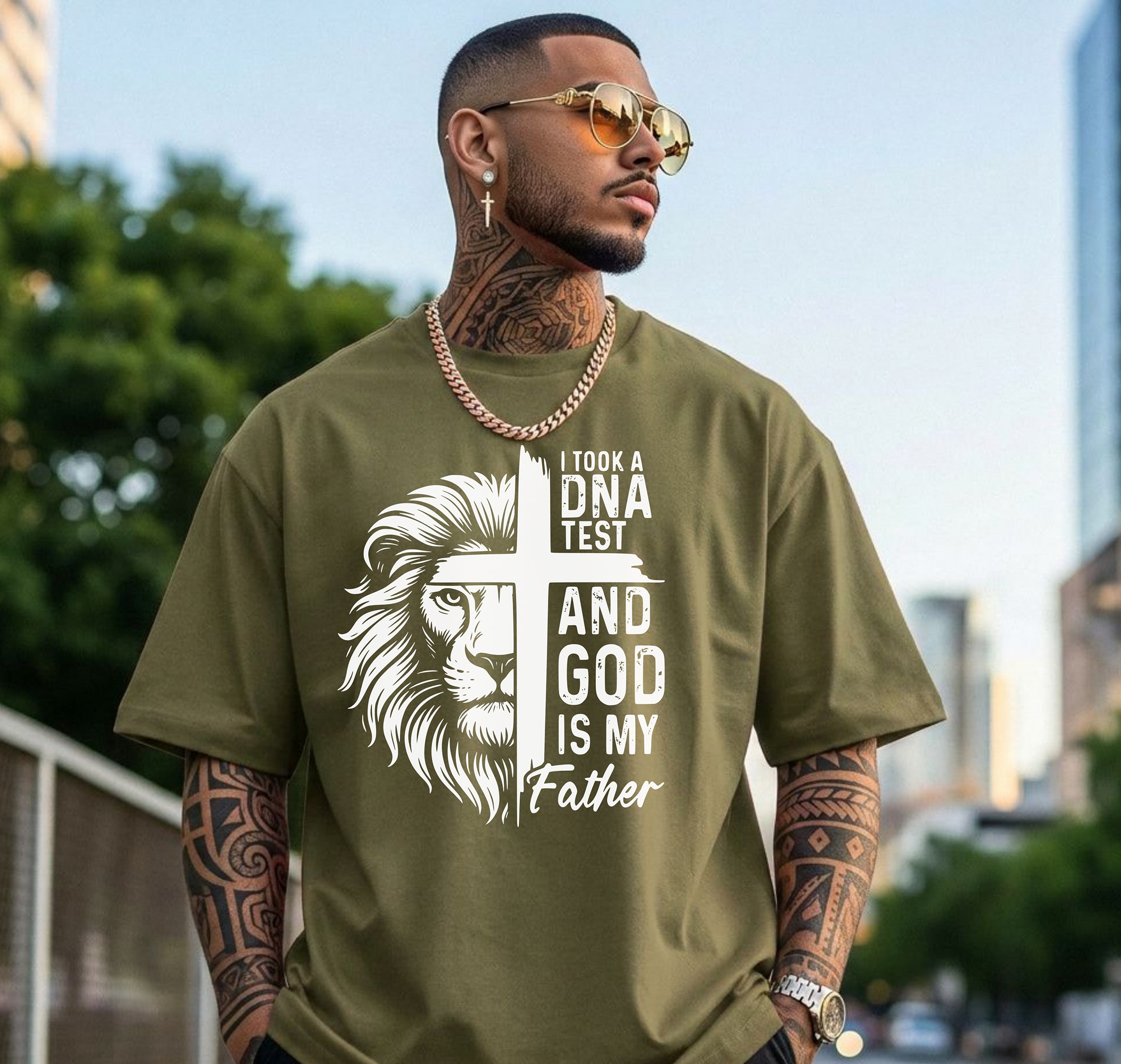 God Is My Father T-Shirt | I Took a DNA Test Faith Graphic Tee